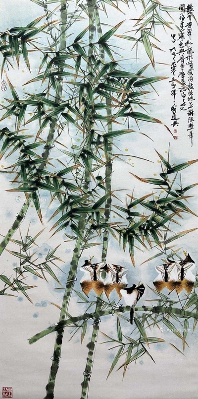 韩天衡 款 竹子图 立轴