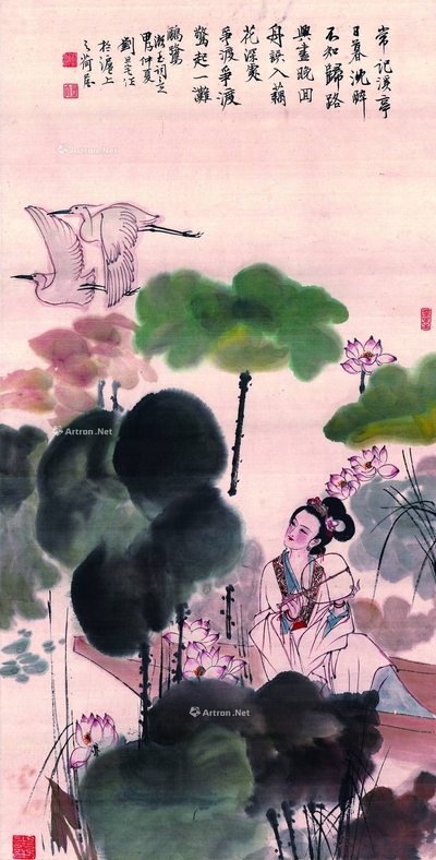 刘旦宅 藕花深处 立轴
