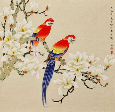 喻继高 款 2005年作 春色满园 镜片