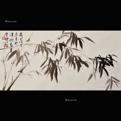 何家英 款 2008年作 清风高节 镜片