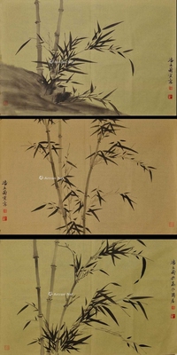 潘主兰 款 吴镇笔意 镜片